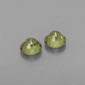 캐럿 천연 녹빛 골든 데만토이드 가넷 보석, 라운드 컷, 4.28 mm, VS