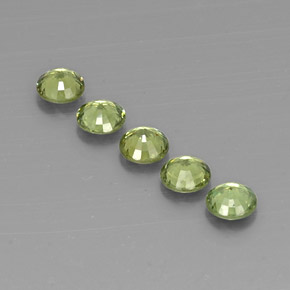 1.73캐럿 천연 Warm Green  데만토이드 가넷 보석, 라운드 컷, 4.30 mm, VVS-VS