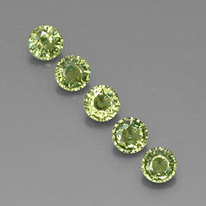 1.79캐럿 천연 Medium Green  데만토이드 가넷 보석, 라운드 컷, 4.27 mm, VVS-VS