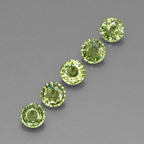 1.79캐럿 천연 Medium Green  데만토이드 가넷 보석, 라운드 컷, 4.27 mm, VVS-VS