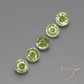 1.50캐럿 천연 Olive Green  디맨토이드 가넷 보석, 둥근, VVS-VS