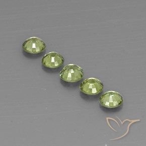1.50캐럿 천연 Olive Green  디맨토이드 가넷 보석, 둥근, VVS-VS