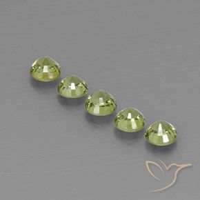 1.79캐럿 천연 Olive Green  디맨토이드 가넷 보석, 둥근, VVS-VS