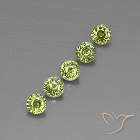 1.63캐럿 천연 Olive Green  디맨토이드 가넷 보석, 둥근, VVS-VS