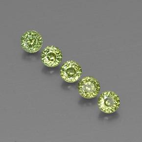 2.16캐럿 천연 미디엄 그린 데만토이드 가넷 보석, 라운드 컷, 4.29 mm, VVS-VS
