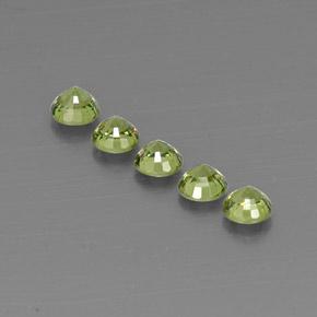 2.16캐럿 천연 미디엄 그린 데만토이드 가넷 보석, 라운드 컷, 4.29 mm, VVS-VS