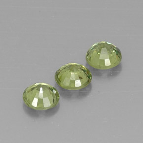 1.14캐럿 천연 그린 데만토이드 가넷 보석, 라운드 컷, 4.25 mm, VVS-VS