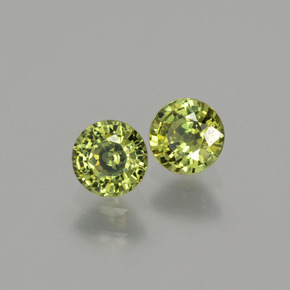 캐럿 천연 골든 그린 데만토이드 가넷 보석, 라운드 컷, 4.30 mm, VS