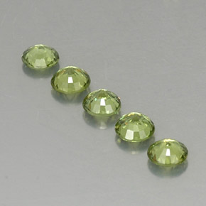 캐럿 천연 그린 데만토이드 가넷 보석, 라운드 컷, 4.26 mm, VVS-VS