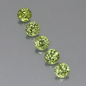 1.93캐럿 천연 그린 데만토이드 가넷 보석, 라운드 컷, 4.21 mm, VVS-VS