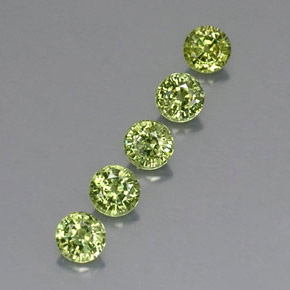 1.93캐럿 천연 그린 데만토이드 가넷 보석, 라운드 컷, 4.21 mm, VVS-VS