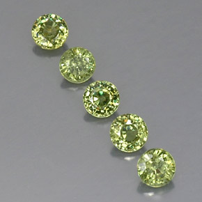 1.69캐럿 천연 포레스트 그린 데만토이드 가넷 보석, 라운드 컷, 4.05 mm, VVS-VS