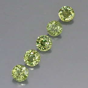 1.69캐럿 천연 포레스트 그린 데만토이드 가넷 보석, 라운드 컷, 4.05 mm, VVS-VS