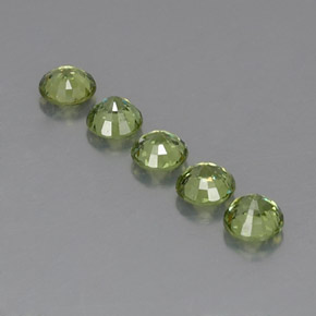 1.69캐럿 천연 포레스트 그린 데만토이드 가넷 보석, 라운드 컷, 4.05 mm, VVS-VS