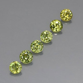 캐럿 천연 그린 데만토이드 가넷 보석, 라운드 컷, 4.21 mm, VVS-VS