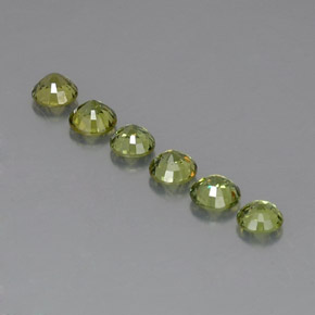 캐럿 천연 그린 데만토이드 가넷 보석, 라운드 컷, 4.21 mm, VVS-VS