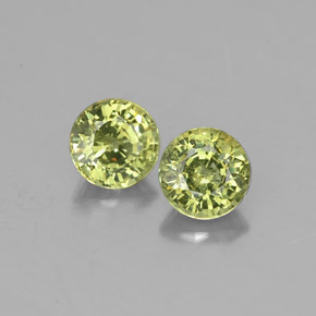 캐럿 천연 그린 데만토이드 가넷 보석, 라운드 컷, 4.66 mm, VVS-VS