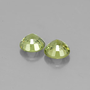 캐럿 천연 그린 데만토이드 가넷 보석, 라운드 컷, 4.66 mm, VVS-VS