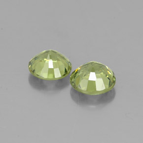 캐럿 천연 그린 데만토이드 가넷 보석, 라운드 컷, 4.32 mm, VVS-VS