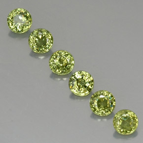 캐럿 천연 그린 데만토이드 가넷 보석, 라운드 컷, 4.35 mm, VVS-VS