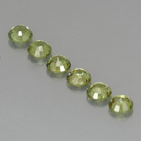 캐럿 천연 그린 데만토이드 가넷 보석, 라운드 컷, 4.35 mm, VVS-VS