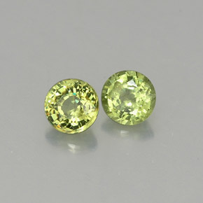캐럿 천연 그린 데만토이드 가넷 보석, 라운드 컷, 3.43 mm, VS