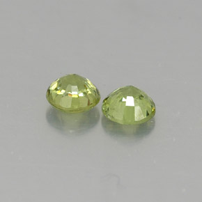 캐럿 천연 그린 데만토이드 가넷 보석, 라운드 컷, 3.43 mm, VS