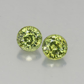 캐럿 천연 그린 데만토이드 가넷 보석, 라운드 컷, 4.17 mm, VVS-VS