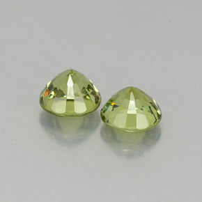 캐럿 천연 그린 데만토이드 가넷 보석, 라운드 컷, 4.17 mm, VVS-VS
