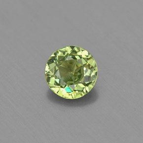 0.43캐럿 천연 골든 그린 데만토이드 가넷, 라운드 컷, 4.57 mm, VS-SI