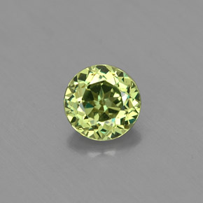 0.47캐럿 천연 골든 그린 데만토이드 가넷, 라운드 컷, 4.57 mm, VS