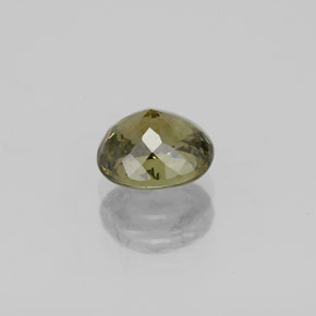1.36캐럿 천연 녹빛 골든 데만토이드 가넷, 타원형 컷, 6.7×5.8 mm, VS-SI