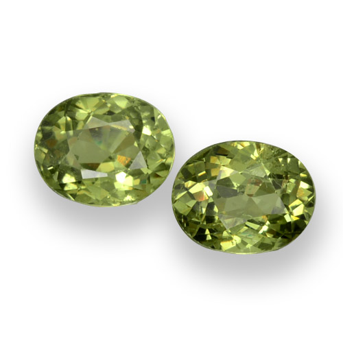 0.93캐럿 천연 미디엄 그린 데만토이드 가넷 보석, 타원형 컷, 5×4.1 mm, VS