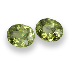 0.93캐럿 천연 미디엄 그린 데만토이드 가넷 보석, 타원형 컷, 5×4.1 mm, VS