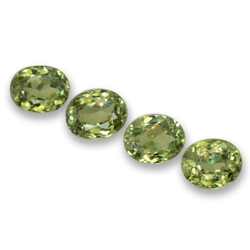 1.66캐럿 천연 미디엄 그린 데만토이드 가넷 보석, 타원형 컷, 5.1×4 mm, VS