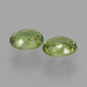 0.86캐럿 천연 따뜻한 녹색 데만토이드 가넷 보석, 타원형 컷, 5×4 mm, VS