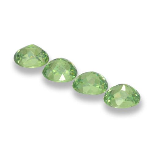 1.57캐럿 천연 미디엄 그린 데만토이드 가넷 보석, 타원형 컷, 4.4×3.7 mm, VS
