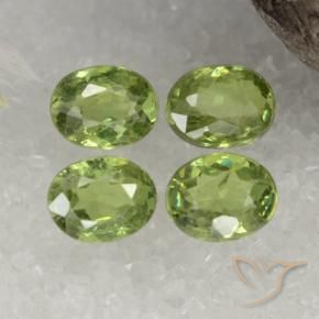 1.59캐럿 천연 생기 있는 그린 데만토이드 가넷 보석, 타원형 컷, 5×4 mm, VS