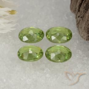 1.59캐럿 천연 생기 있는 그린 데만토이드 가넷 보석, 타원형 컷, 5×4 mm, VS