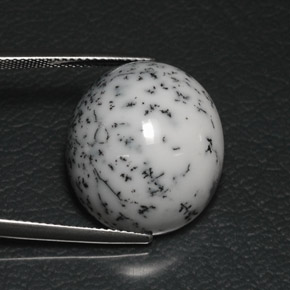 21.31캐럿 천연 멀티컬러 덴드리틱 아게이트, 타원형 컷, 20×17.8 mm, 불투명체