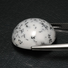 21.31캐럿 천연 멀티컬러 덴드리틱 아게이트, 타원형 컷, 20×17.8 mm, 불투명체