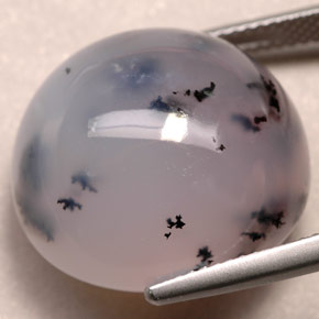 33.46캐럿 천연 멀티컬러 덴드리틱 아게이트, 투명한, 19.5×18.4 mm, 투명/반투명