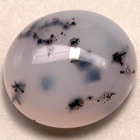 58.60캐럿 천연 멀티컬러 덴드리틱 아게이트, 투명한, 26.4×23.7 mm, 투명/반투명