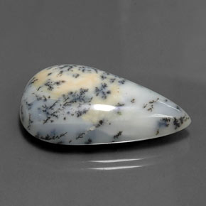 29.43캐럿 천연 멀티컬러 덴드리틱 아게이트, 배 모양, 33.3×19.1 mm, 불투명체