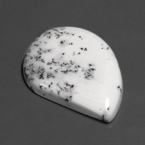 26.63캐럿 천연 멀티컬러 덴드리틱 아게이트, 멋진 모양, 30.9×22.8 mm, 불투명체