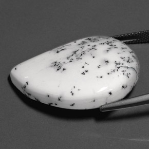 26.63캐럿 천연 멀티컬러 덴드리틱 아게이트, 멋진 모양, 30.9×22.8 mm, 불투명체