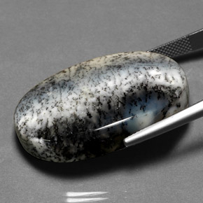 41.48캐럿 천연 다색 수지상 마노, 타원형 컷, 불투명체