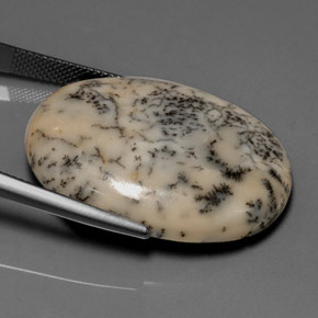 30.68캐럿 천연 멀티컬러 덴드리틱 아게이트, 타원형 컷, 30.7×22.2 mm, 불투명체