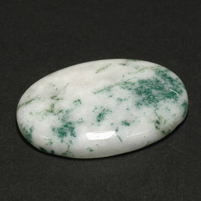17.11캐럿 천연 멀티컬러 덴드리틱 아게이트, 타원형 컷, 18.1×25.1 mm, 불투명체