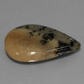 19.92캐럿 천연 다색 수지상 마노, 배 모양, 불투명체